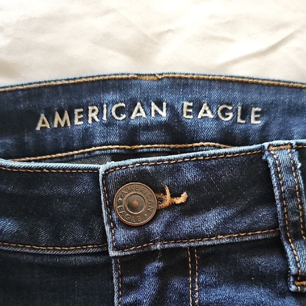 American Eagle Outfitters Stretch Denim Jeans in Indigo Blue